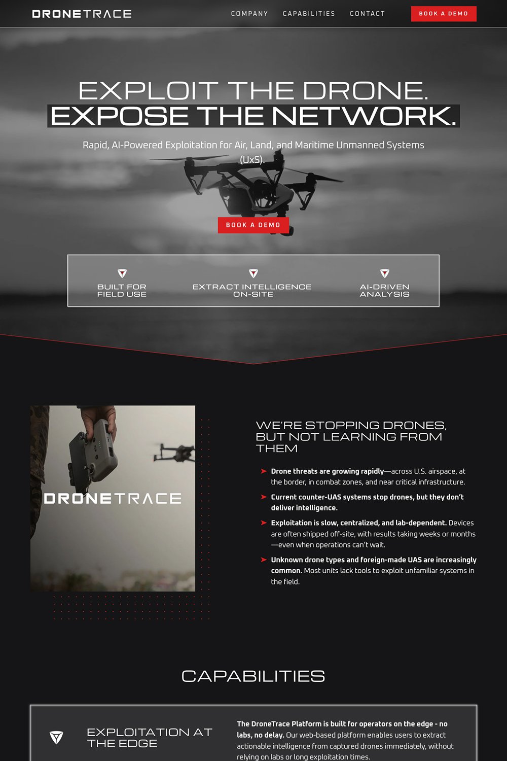 DroneTrace website